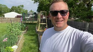 Garden update: Year-long strawberry patch filling. Zucchini taking off. Tomato trellis system & mulching. Peas, potatoes, onions, and lettuce. Peppers and mulching demonstration. Lot packed into the two minutes, but you all love the garden segments. The National Weather Desk | Andrew Buck Michael