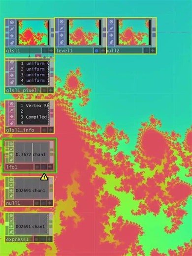 Mandelbrot Zoom using GLSL TOP #touchdesigner #glsl #mandelbrotzoom