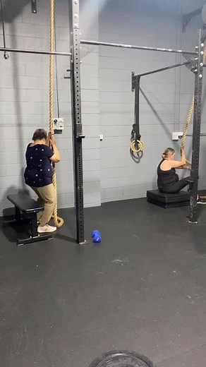 Our Legends showing strength, control, and confidence with rope pull-to-stands 💪🏼🧗‍♂️ This simple but powerful movement builds full-body coordination and helps develop the strength needed for everyday function - getting up, reaching, and moving with ease. Proud of this crew for tackling new skills each week! | CrossFit Zenith