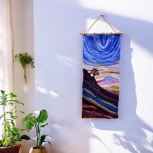 Felted Wool Tapestry: Cottagecore Landscape Wall Hanging - Etsy Canada
