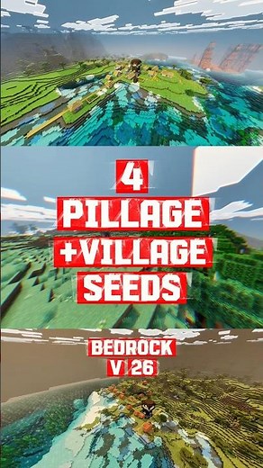 🔥 Top 4 RAID VILLAGE SEEDS ⚔️ Minecraft Bedrock 26 #minecraft #minecraftseeds