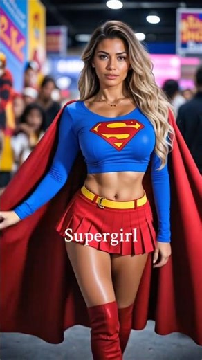 Supergirl Halloween Transformation Powerful Role-Play Model #cosplay #fyp #viral #prettygirl