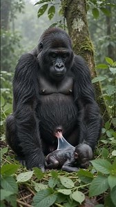 The Rare Birth of a Baby Gorilla Captured in the Wild 🦍 | A Mother’s First Embrace