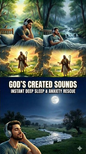 ​God's Created Sounds: Instant Deep Sleep & Anxiety Rescue l Relaxing Water Sounds #Shorts