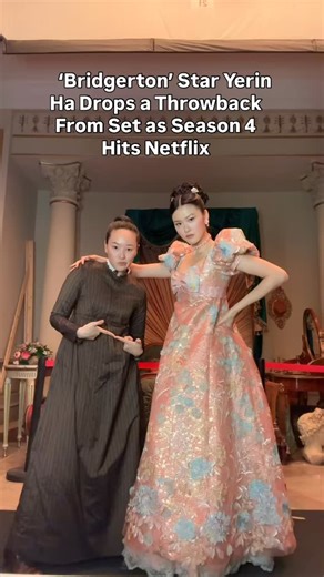 Pop Hive on Instagram: "‘Bridgerton’ Season 4 star Yerin Ha dropped a throwback from set to celebrate the first half of the season hitting Netflix, have you started watching yet? 👀"