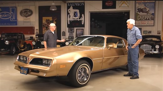 Jay Leno Drives the Restored Original 1977 Pontiac Firebird From 'The Rockford Files'