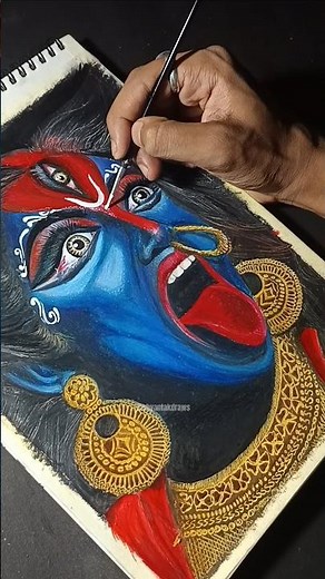 Kali Mata Drawing, 🔥✨~ #shorts #drawing #mahakalAngry Kali Mata Drawing