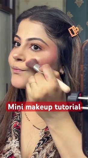 Mini makeup tutorial #bridelmakup #sahibabad #weddingmakeup #matteeyeshadow #brownlipliner