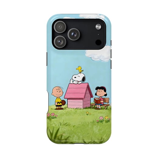 Snoopy & Friends Phone Case for iPhone 17 16 15 14 13 12 11 Pro Max, Samsung Models, Magsafe Touch Case