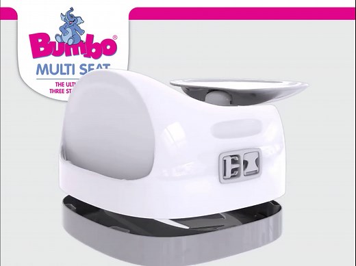 Bumbo 3-in-1 Multi-Seat for 6 to 36 Months, Travel Baby and Infant Feeding & Play Floor Seat, Portable Booster High Chair with Dining and Activity Tray, Taupe