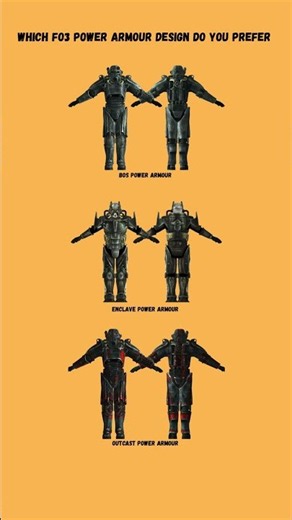 which Fo3 power armour do you prefer? #fallout