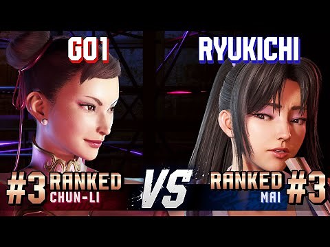 SF6 ▰ GO1 (#3 Ranked Chun-Li) vs RYUKICHI (#3 Ranked Mai) ▰ High Level Gameplay