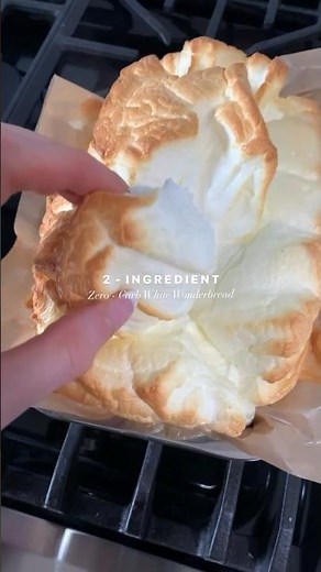 2 INGREDIENT egg white bread! #lowcarb #eggwhites #proteinrecipes #lowcarbrecipe #paleo #ketobread