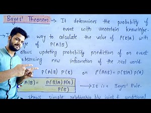 Bayes' Theorem with an example in artificial intelligence | Lec-27