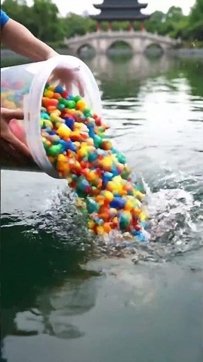 Rainbow Balls vs Water Vortex! #satisfactory