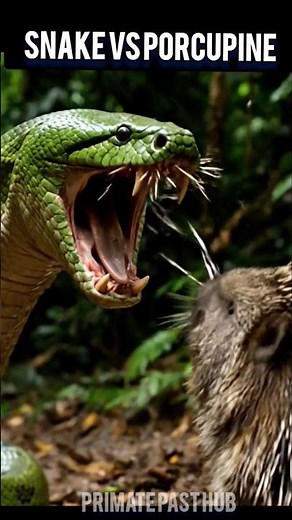 Giant Snake vs Porcupine: The Battle of Thorns and Fangs