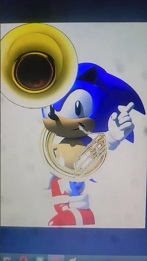 sonic playing sousaphone