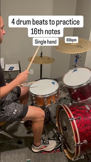 16th note drum beats single handed for some drumming ideas #drumming #drumnotation #drummethod #drum
