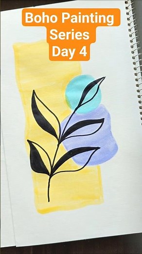Boho Painting Series Day 4#viral #art #project #artandcraft #ytshorts #drawing #diydrawing #bohoart