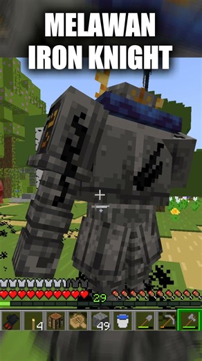 Melawan Iron Knight - minecraft #minecraft #shorts #minecraftshorts