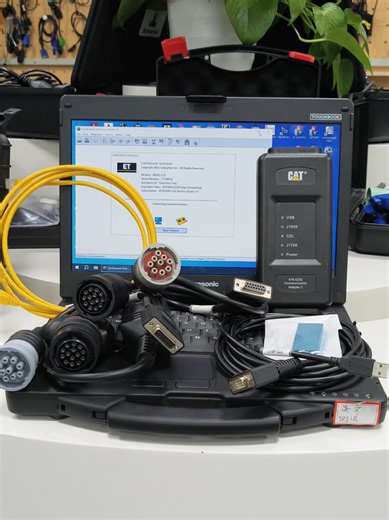 CAT ET4 Ethernet version diagnostic tool, equipped with ET2025A software installation, Panasonic CF53 laptop. #Caterpillar#constructionmachinery#ET2025A#diagnosis#programming