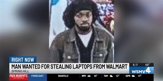 Police working to identify suspect in laptop thefts at Walmart in Spring Hill