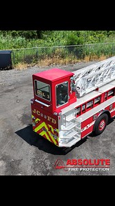 Part 10 of our rundown of the Jersey City Fire Department’s new E-ONE 110’ Tiller! Follow for more videos! #eone #absolutefireprotection #firetrucks #firefighters #njfire | Absolute Fire Protection Co. Inc.