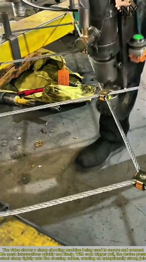 Fast & Secure Cable Mesh Clamping Machine.