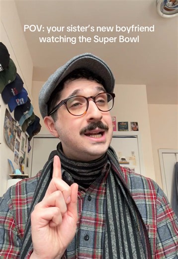 Imagine watching the Super Bowl with your sister’s new boyfriend #patriots #seahawks #nfl