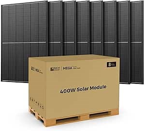 RICH SOLAR 400 Watt 24 Volt Monocrystalline Solar Panel 3200W Solar Kit Best Panel for Grid-Tie and Off-Grid, 8-Pack (Pallet)