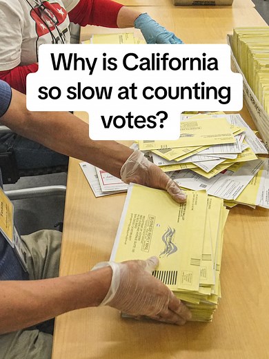 While many states reported most of their vote results a day or two after #Election Day, #California still has a ways to go a week later. Jane Timm explains why the state is slower at counting than most others.