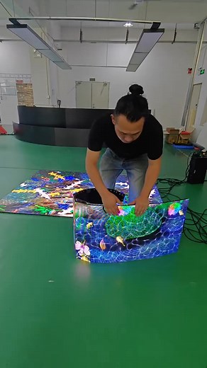 An interactive roll-up screen.#whaley #ledscreen #leddisplayfactory #rollscreen #supermaket | Whaley94