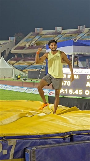 Dev Meena matches the NR now with 5.45m at the Federation Cup