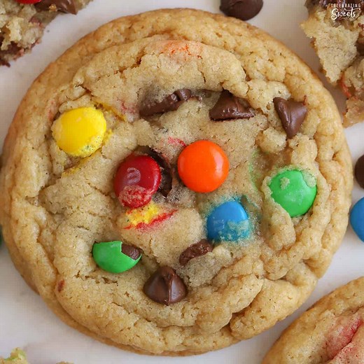 Chewy M&M Cookies - Celebrating Sweets