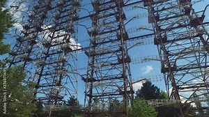 Soviet Duga radar array near Chernobyl, Ukraine, Russian Woodpecker