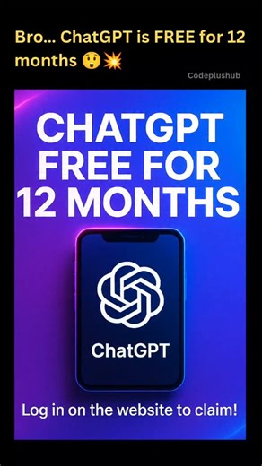 Code(+)Hub on Instagram: "Login in on website to claim it. Not Showing on app #free #freechatgpt #redeem #viral"