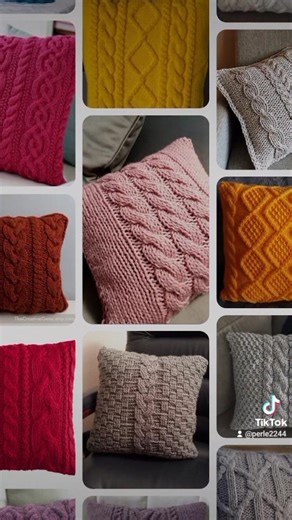 Modèles de coussins au tricot ⭐ #knitting #Coussins#Tricot