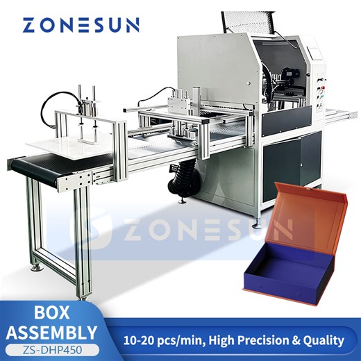 ZONESUN ZS-DHP450 Semi-Auto Rigid Box Assembler Automatic Precision Gluing