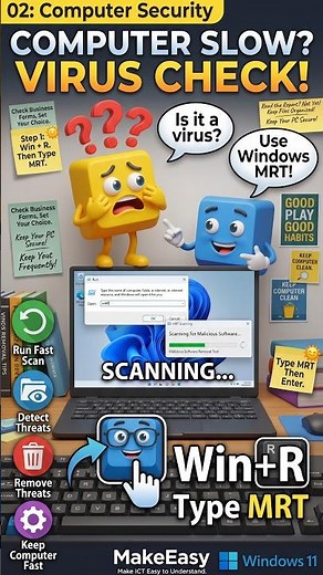 Is Your PC Slow? Run This Secret Windows Virus Scan! 🚀 #makeeasy