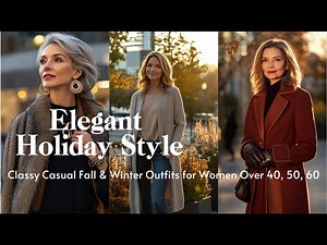 Elegant Holiday Style: Classy Casual Fall & Winter Outfits for Women Over 40, 50, 60