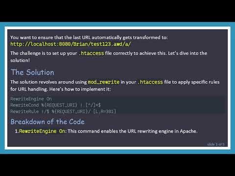 Fixing Trailing Slash Issues in .htaccess
