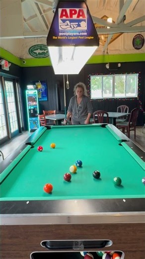 Breaking the 9 ball rack slower table (even a man can do it) subscribe