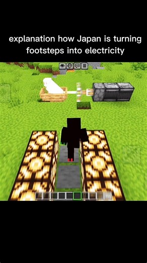 explanation how Japan turning footsteps into electricity #minecraft #minecraftshorts #shortsviral