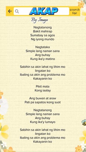 AKAP ( IMAGO ) #akap #imago #fyp #music #lyrics #musica_1251