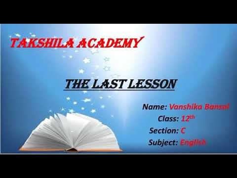 Art integrated PPT Project of English || Chapter:- The Last Lesson || Class:- 12th || CBSE