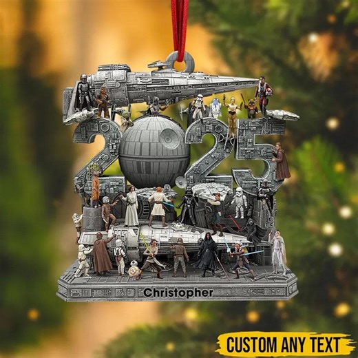 Star Wars Christmas Ornament, Darth Vader Acrylic Ornament, Space Movie Xmas Tree Hanging, Sci-fi Movie Ornament, Christmas Gift - Etsy