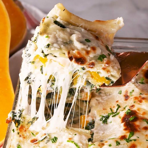 You’ll never eat lasagna the same way again after this Butternut Squash Lasagna. Full recipe: http://dlsh.it/FMBnCHC | Delish