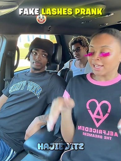 Fake Lashes Prank #trollface #shorts #troll