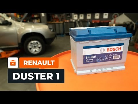 Cómo sustituir: batería del coche en RENAULT DUSTER 1 [TUTORIAL AUTODOC]