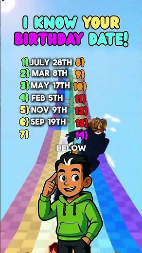 I’M GUESSING YOUR BIRTHDAY RIGHT NOW! 🎯🎉